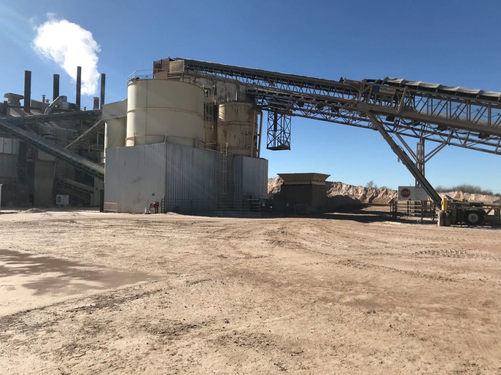 Industrial plant buildings and yard