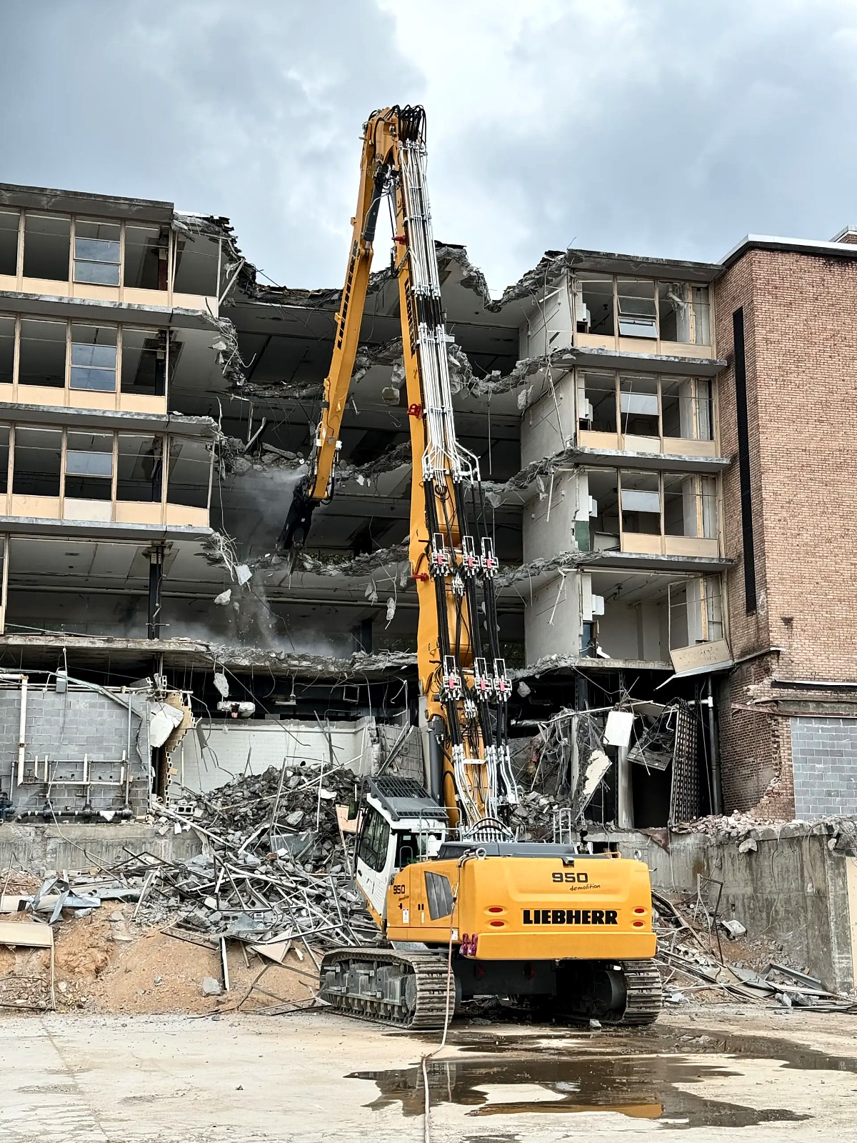 Demolition at a Clemson, South Carolina project site